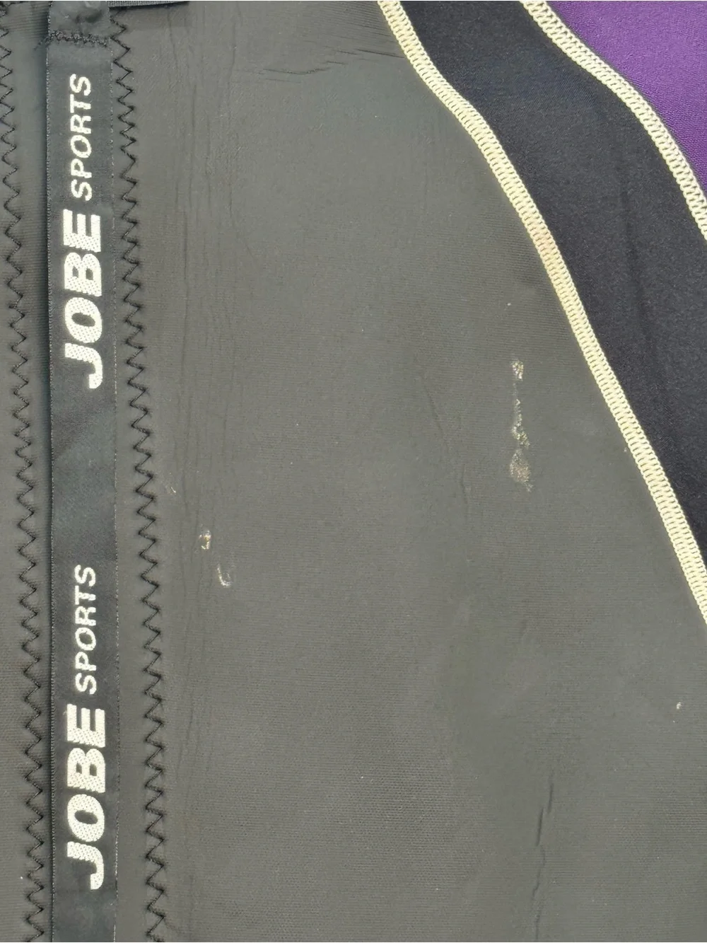 Jobe Womens Wetsuit Size 9-10 Shorty Purple Black Neoprene Back Zip Surf Dive